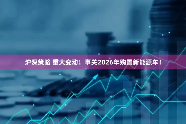 沪深策略 重大变动！事关2026年购置新能源车！